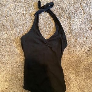 Hollister halter black bodysuit